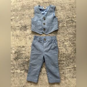 Cat & Jack Light Blue Toddler Vest and Pants Set